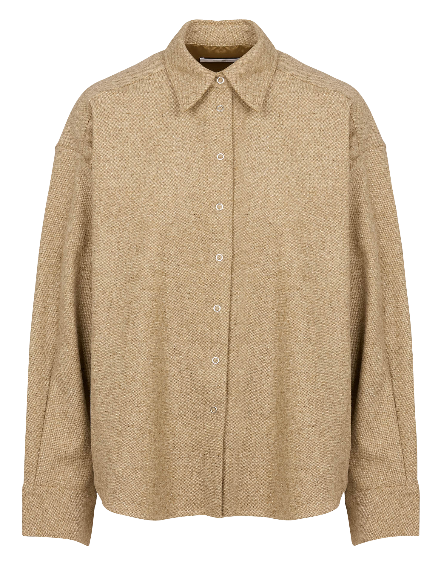 BIJOU - Chemise col classique en laine mélangée | Beige