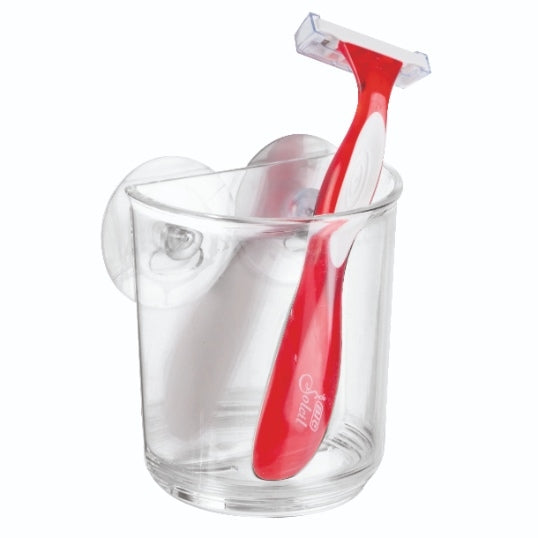 Douchebakje met Zuignappen, 8 x 5.5 x 16 cm, Kunststof, Transparant -