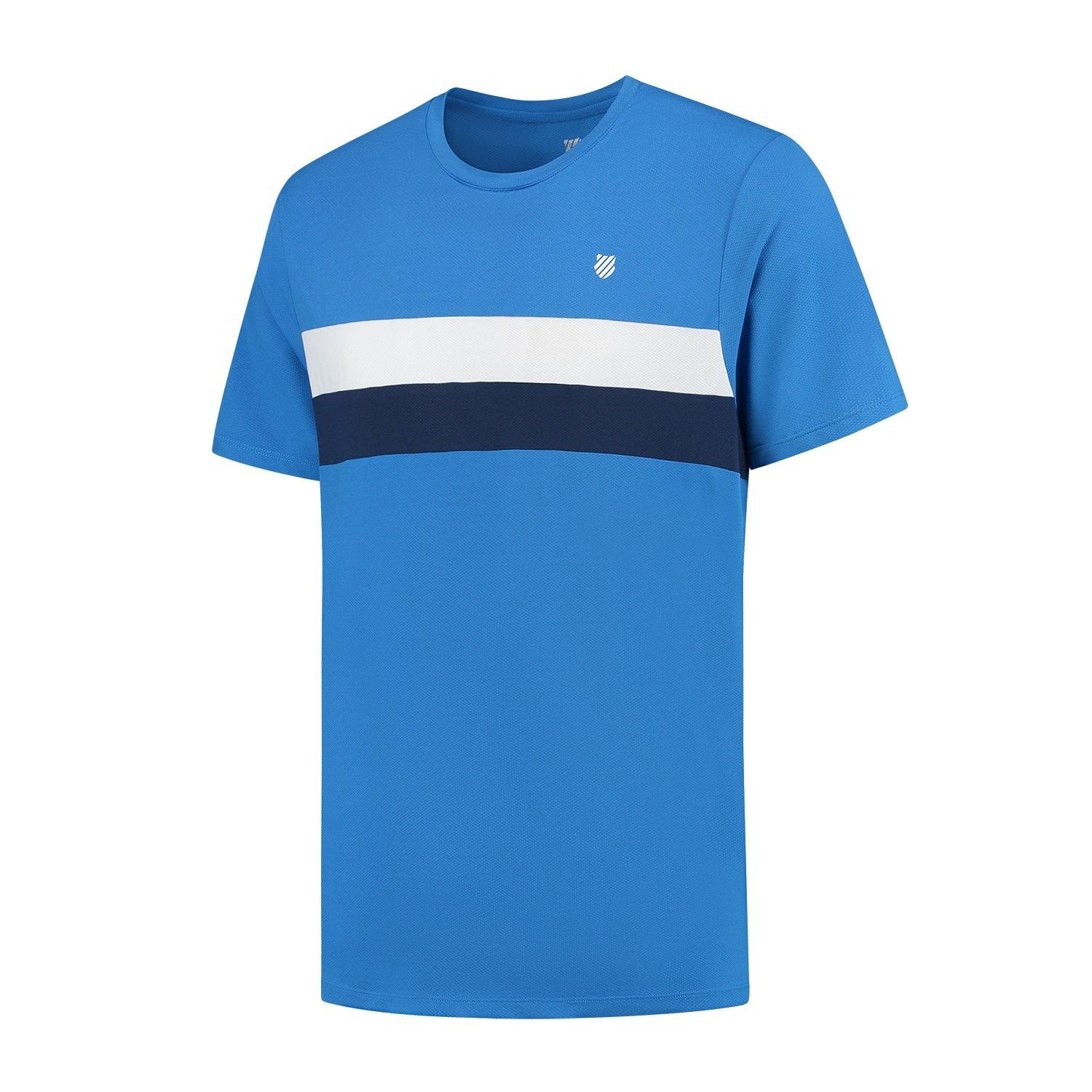 K Swiss KSwiss Core Team Striped Crew T Shirt Childrens