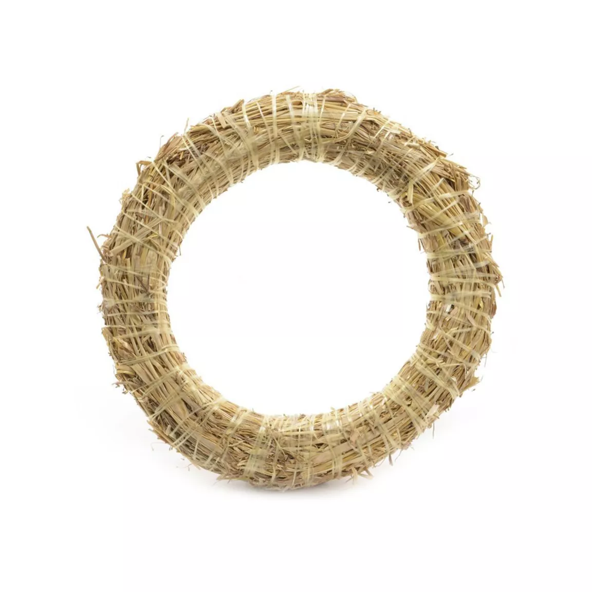 Couronne de Noël en paille (D30 cm) à décorer