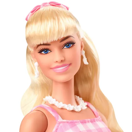 Barbie Signature The Movie, Margot Robbie als Barbie Puppe zum Film im rosa-weißen Karo-Kleid