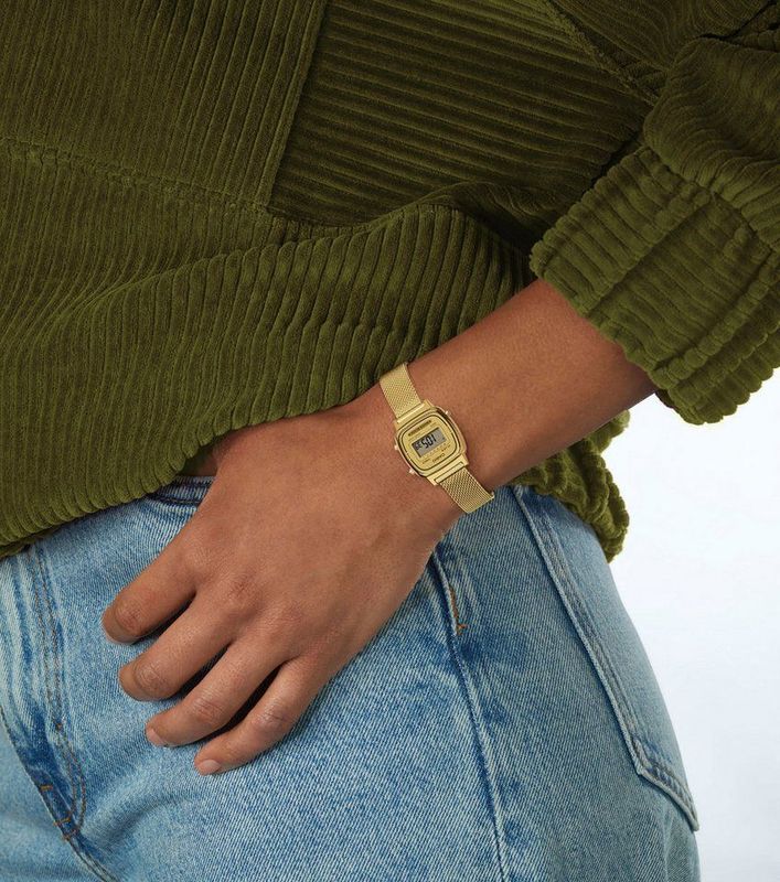 Casio - Retro - Dames Horloge - Geel - Kunststof - RVS Band