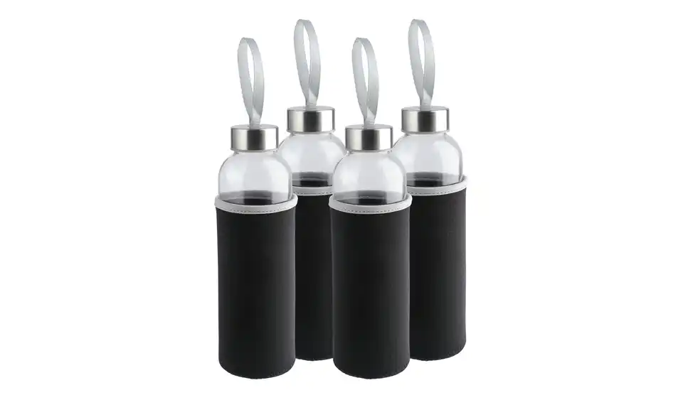 Glastrinkflasche, 4er-SetSleeve