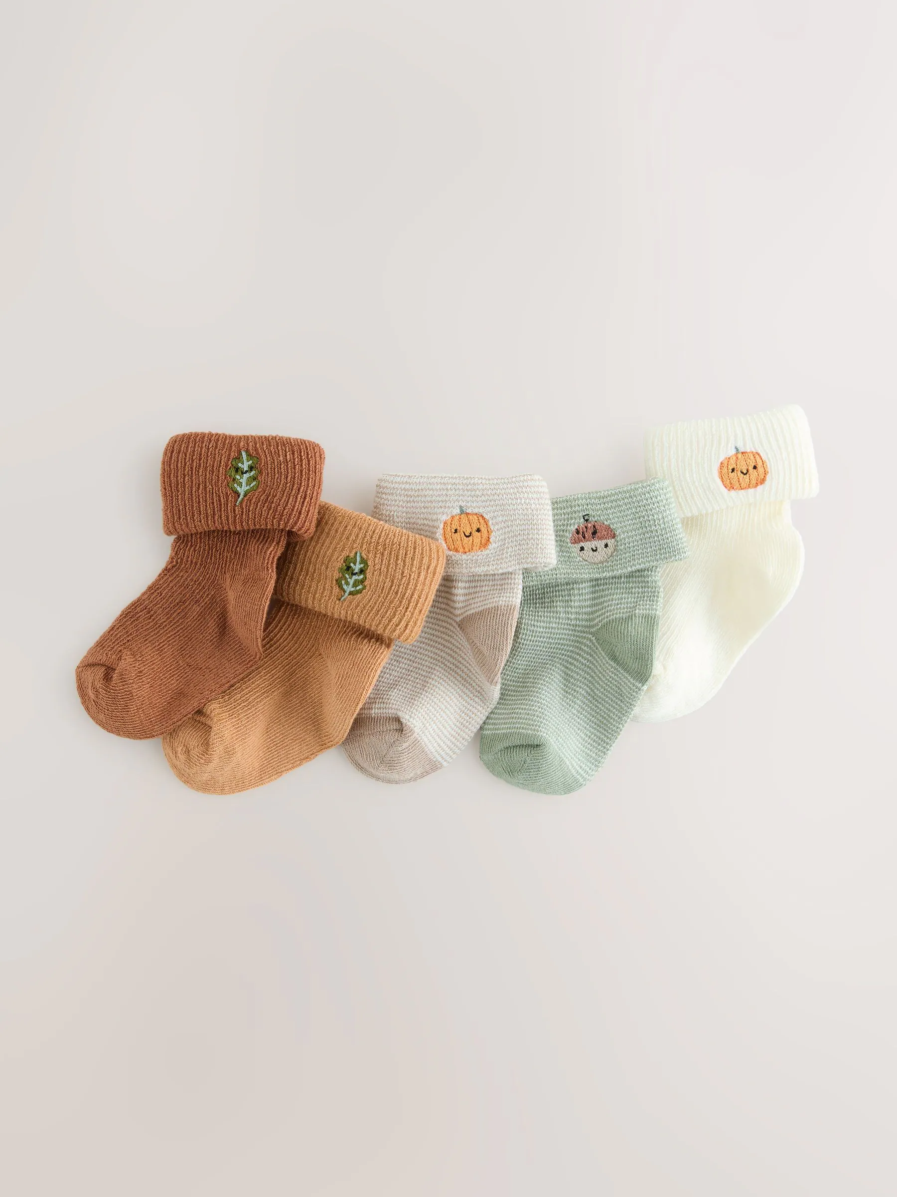 Bruin - Herfst babysokken 5 stuks (0mnd-2jr) (0mnd-2jr)