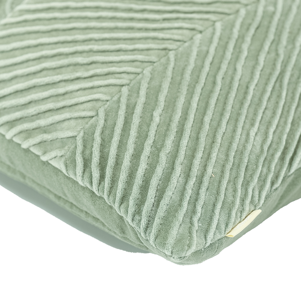 Sierkussen velours Tucked allover dewgreen 35x50 cm