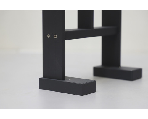 Pertura Triton antraciet G-vormige aluminium leuning complete set voor vloermontage, 2 m