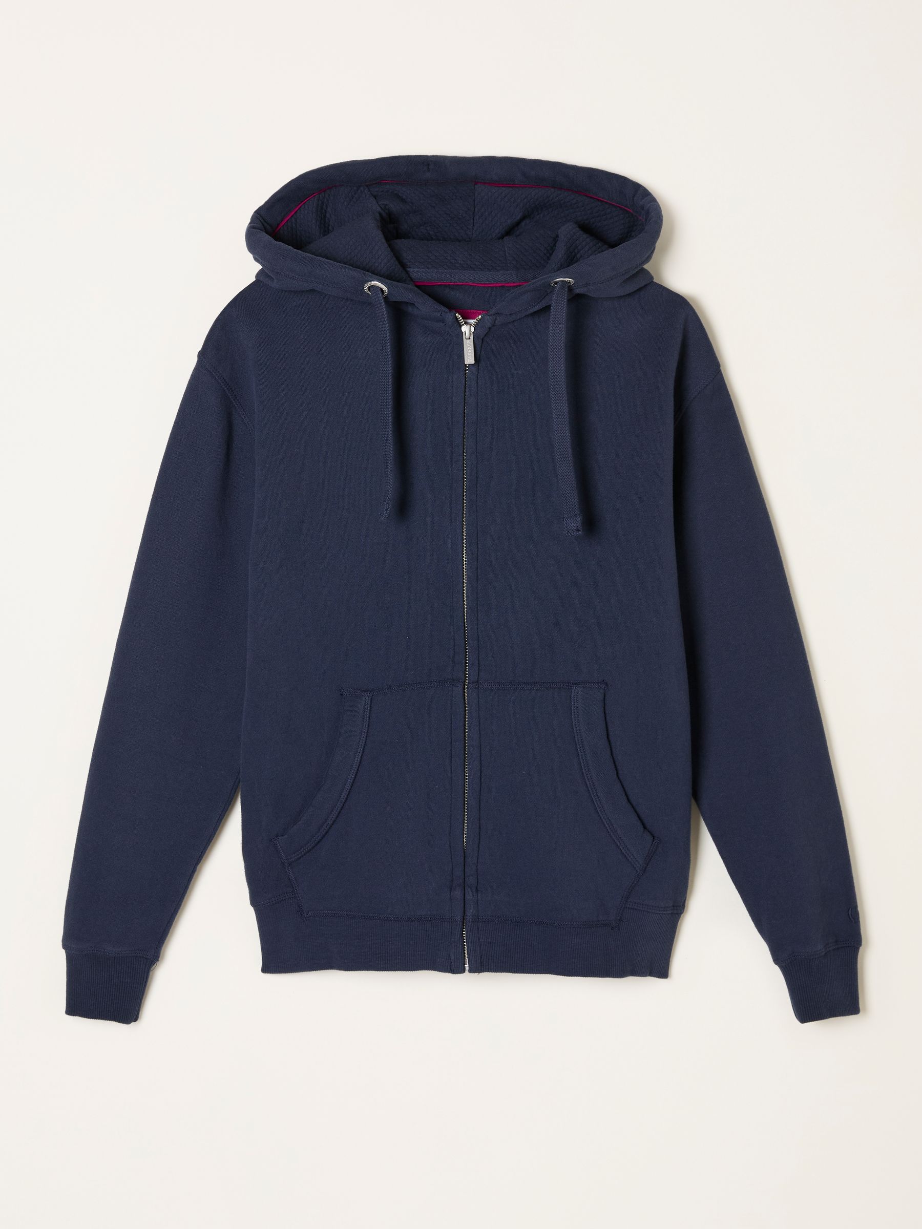 Marineblauw - FatFace hoodie met doorlopende rits