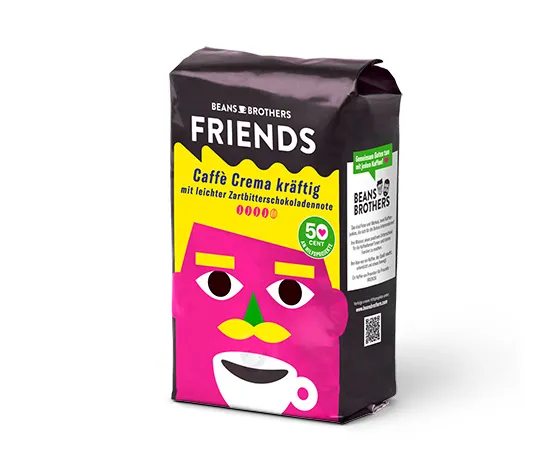 BEANS BROTHERS FRIENDS Caffè Crema Kräftig - 10x 500 g Ganze Bohne