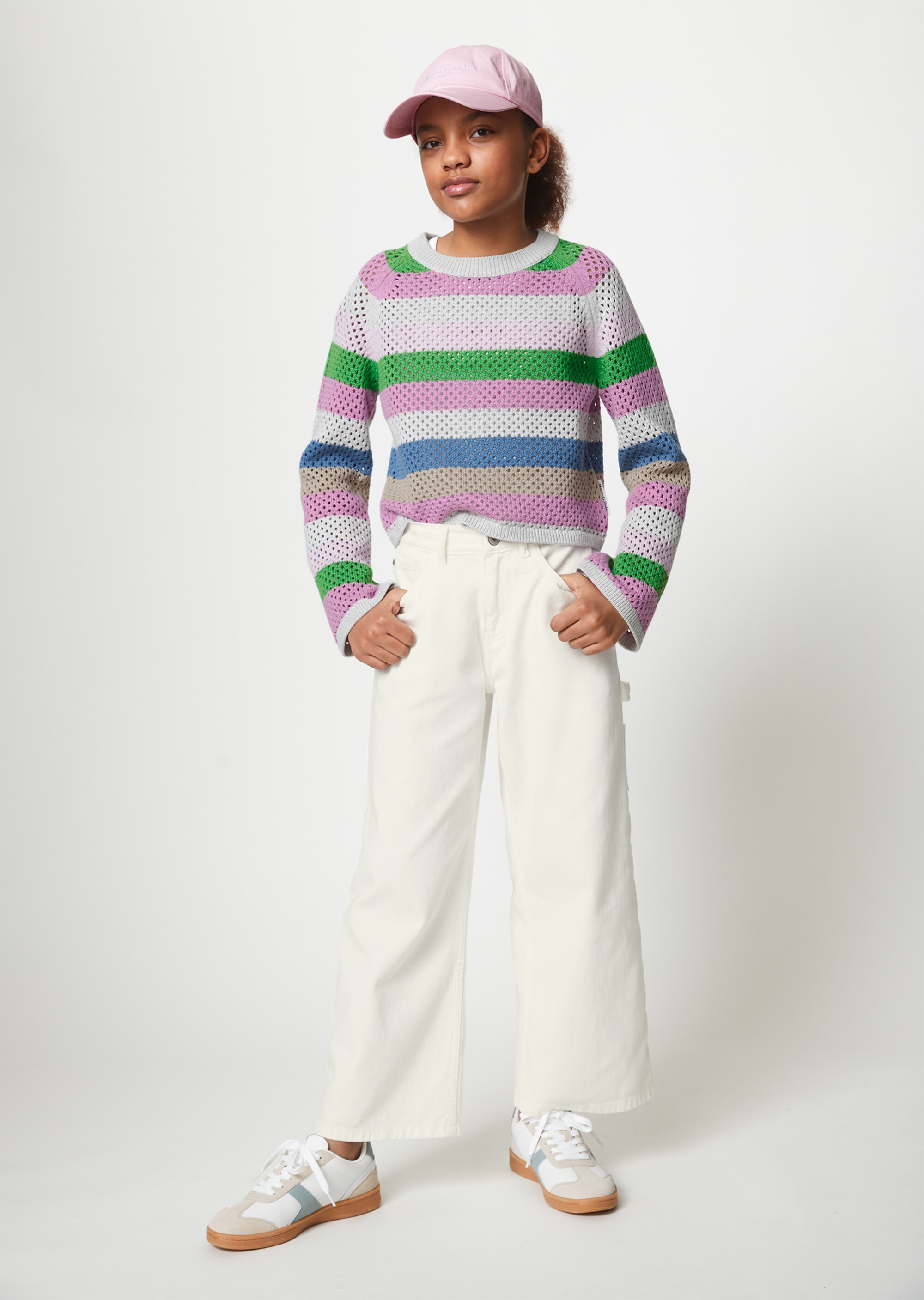 TEENS-GIRLS Pullover mit Lochmuster