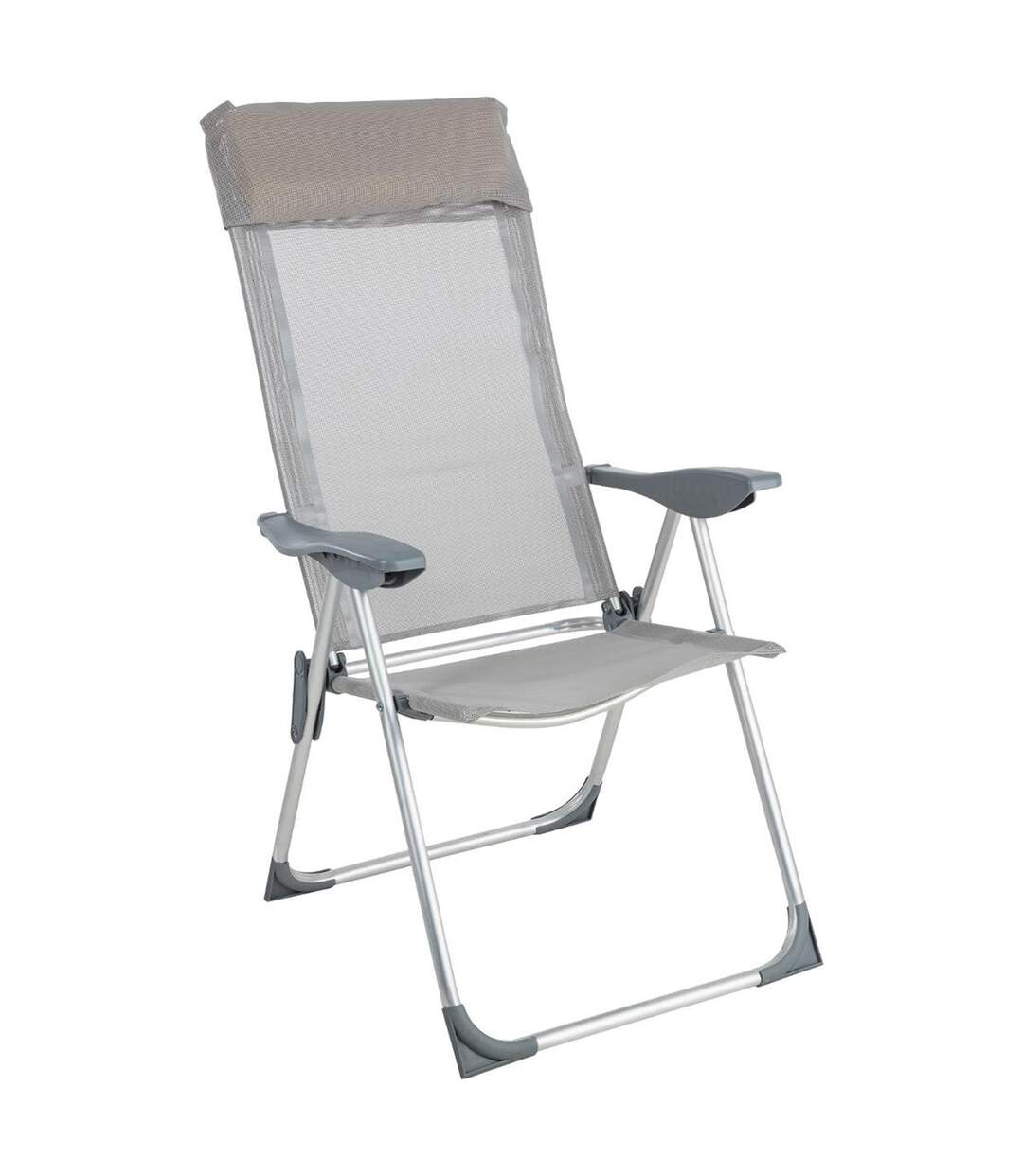 Fauteuil relax de jardin pliant Aloe - 5 Positions - Gris