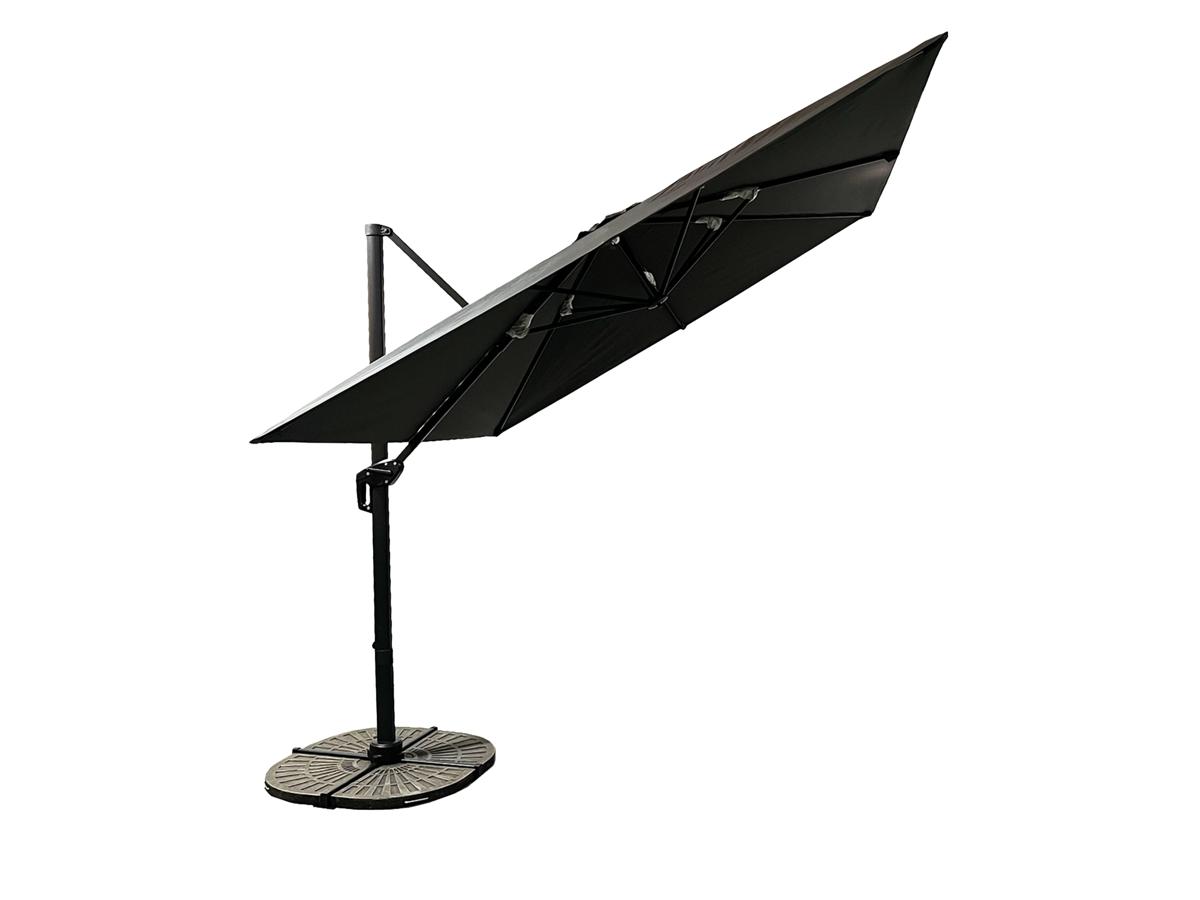 Buitenkado ultimate 3x3m aluminium zweefparasol - grey