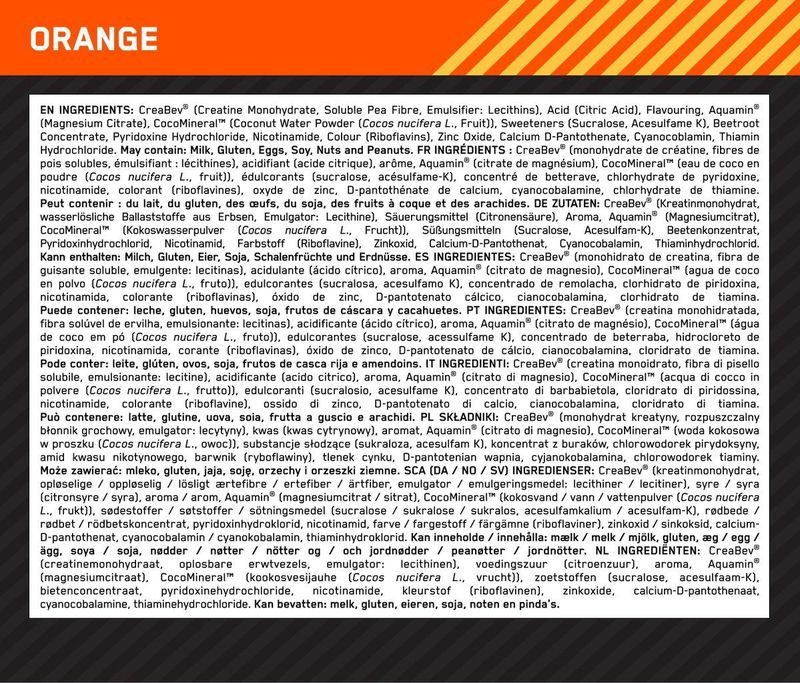 Optimum Nutrition Platinum Creatine Plus - Orange - CreaBev Creatine Monohydraat - 50 doseringen (350 gram)
