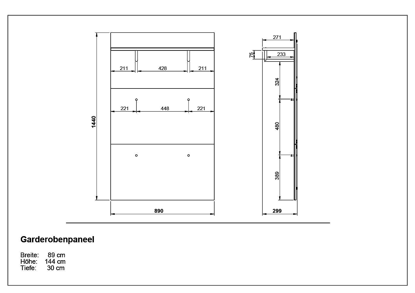 Garderobe TELDE