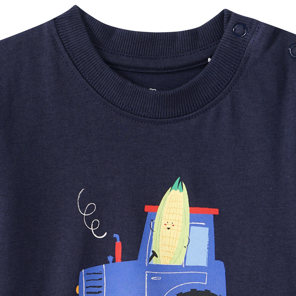 Topomini Baby T-Shirt mit Traktor-Print dunkelblau