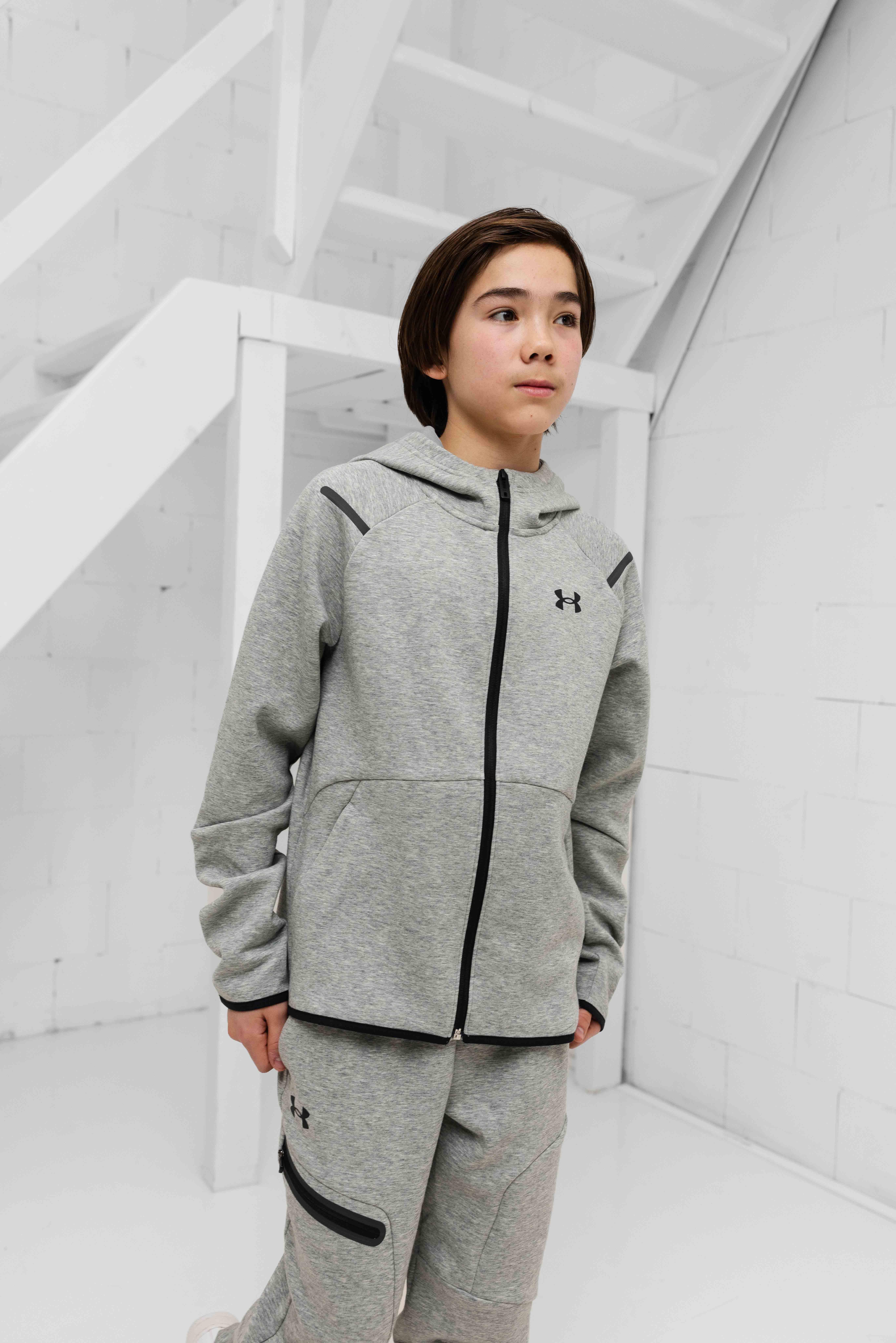 Under Armour Unstoppable Fleece Jack Kids Grijs