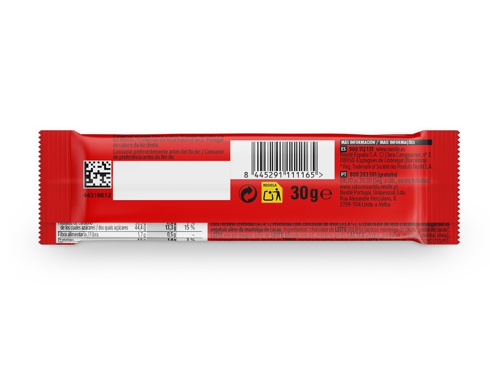 SNACK NESTLÉ EXTRAFINO 30X30G