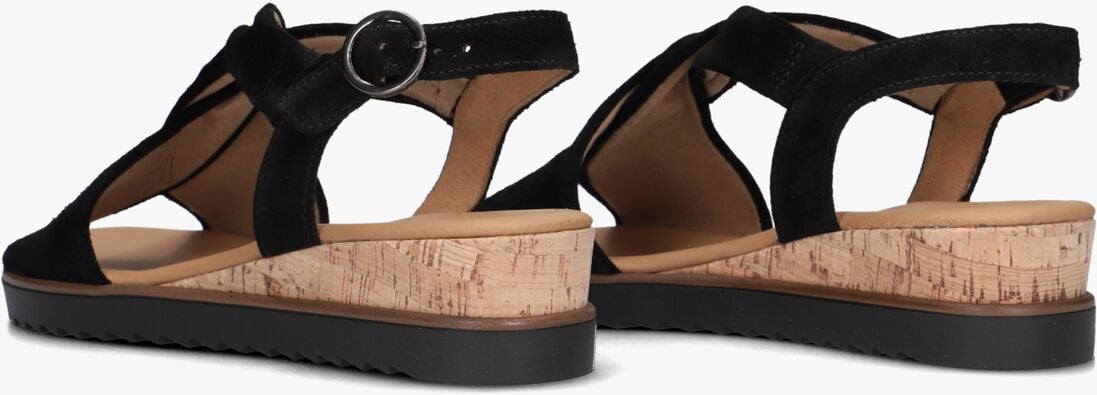 zwarte gabor sandalen met hak 751.1