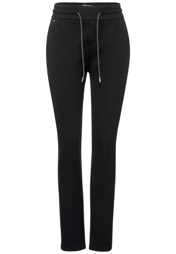 Loose Fit Hose in Unifarbe - Black