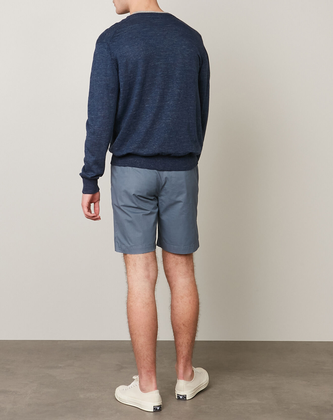 Hartford Pull en Lin & Coton Crew bleu