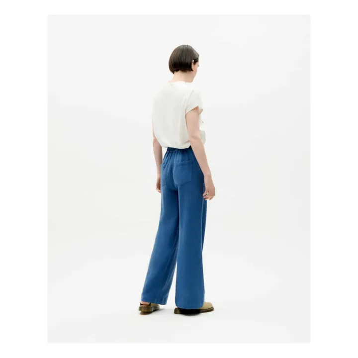 Thinking Mu Pantalon Manolita Tencel et Lin | Bleu marine