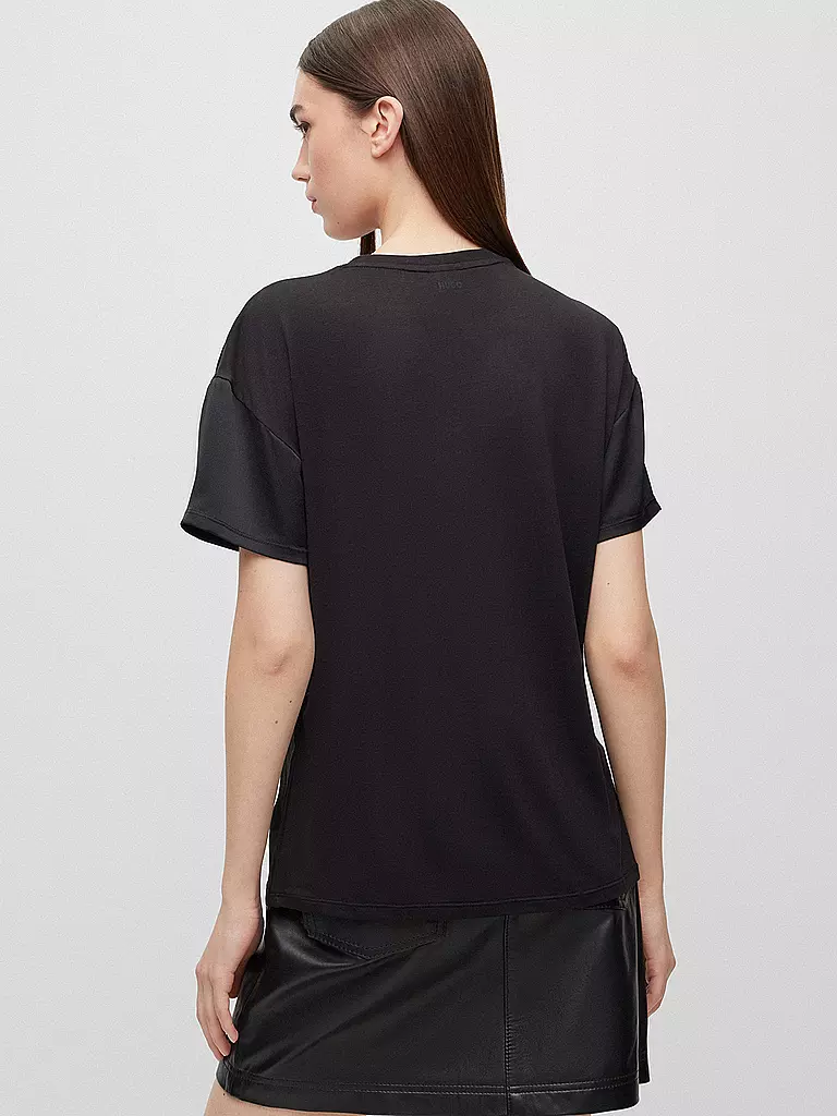 HUGO Blusenshirt  schwarz
