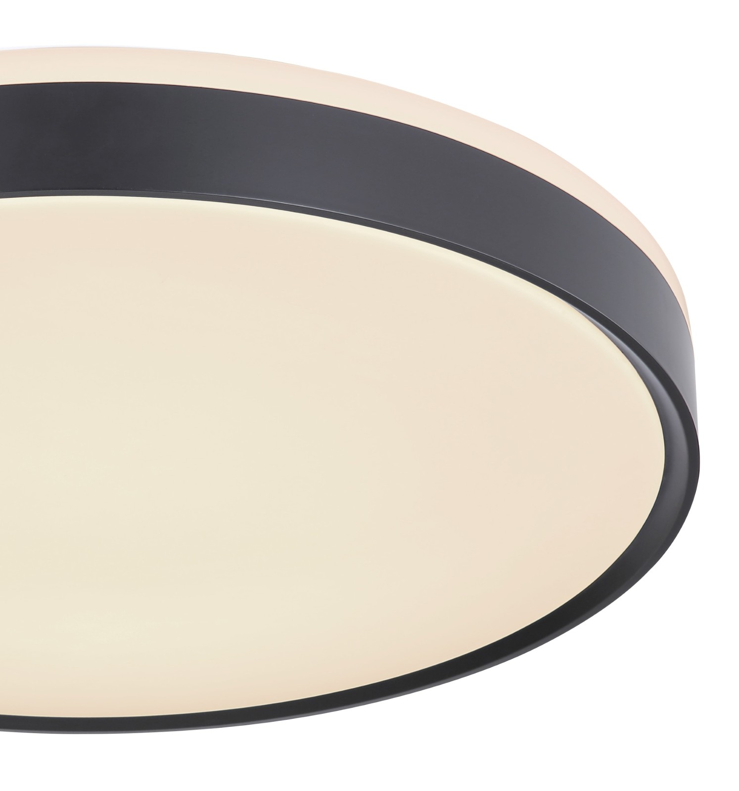 LED-Deckenleuchte - schwarz-weiß - dimmbar - Ø 49 cm