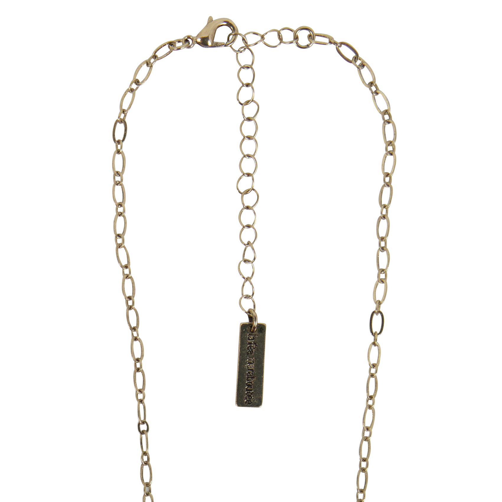 Collier long en laiton | Gris