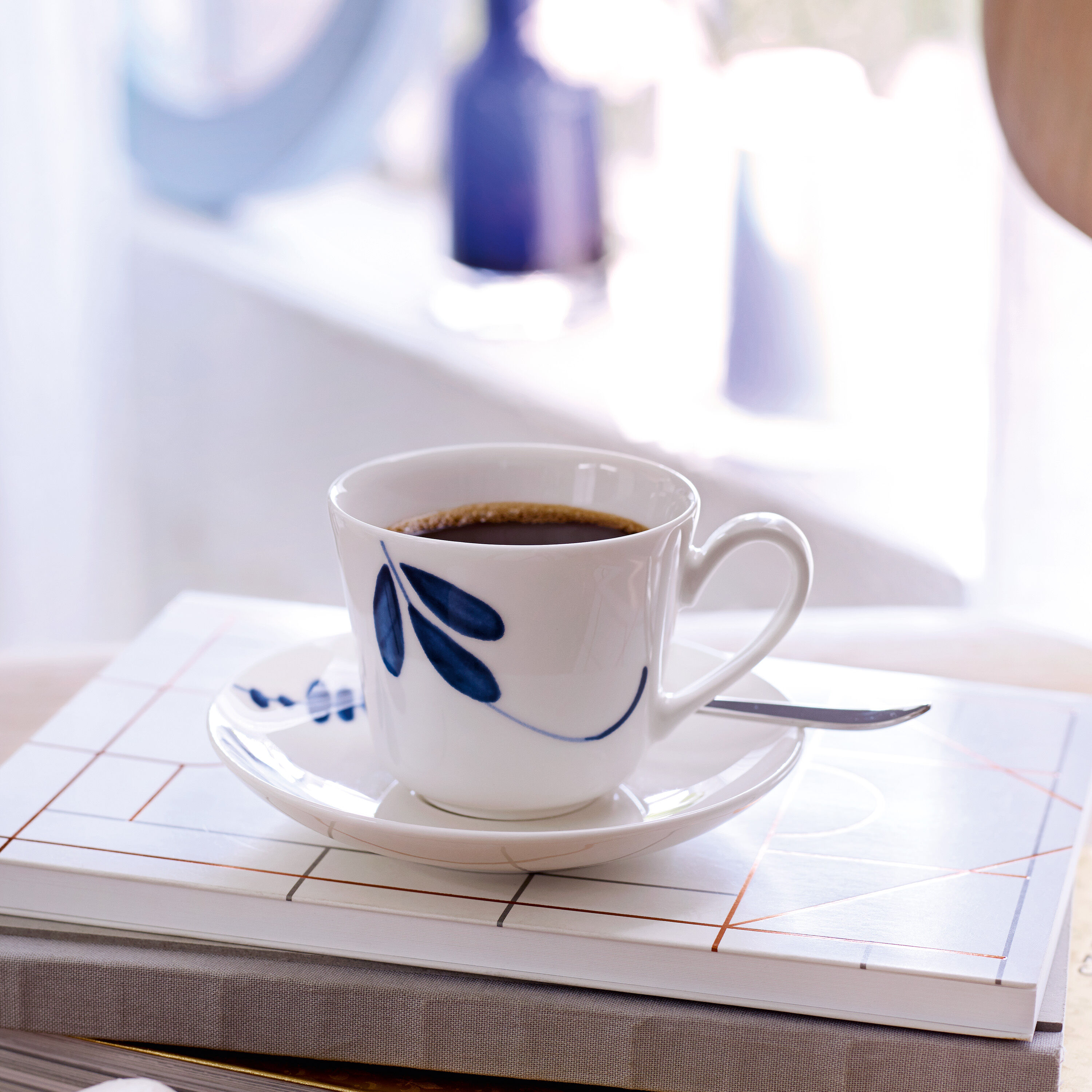 Vieux Luxembourg Espresso cup White, 2.8 oz, Premium Porcelain