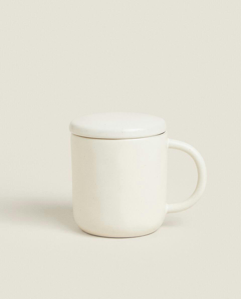 CANECA TEXTURIZADA COM TAMPA