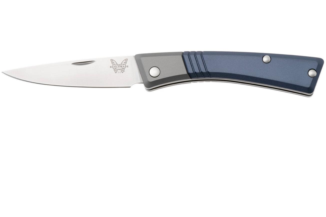 Benchmade Successor 315, Satin M390, Crater Blue, Ash Gray, Aluminium, zakmes