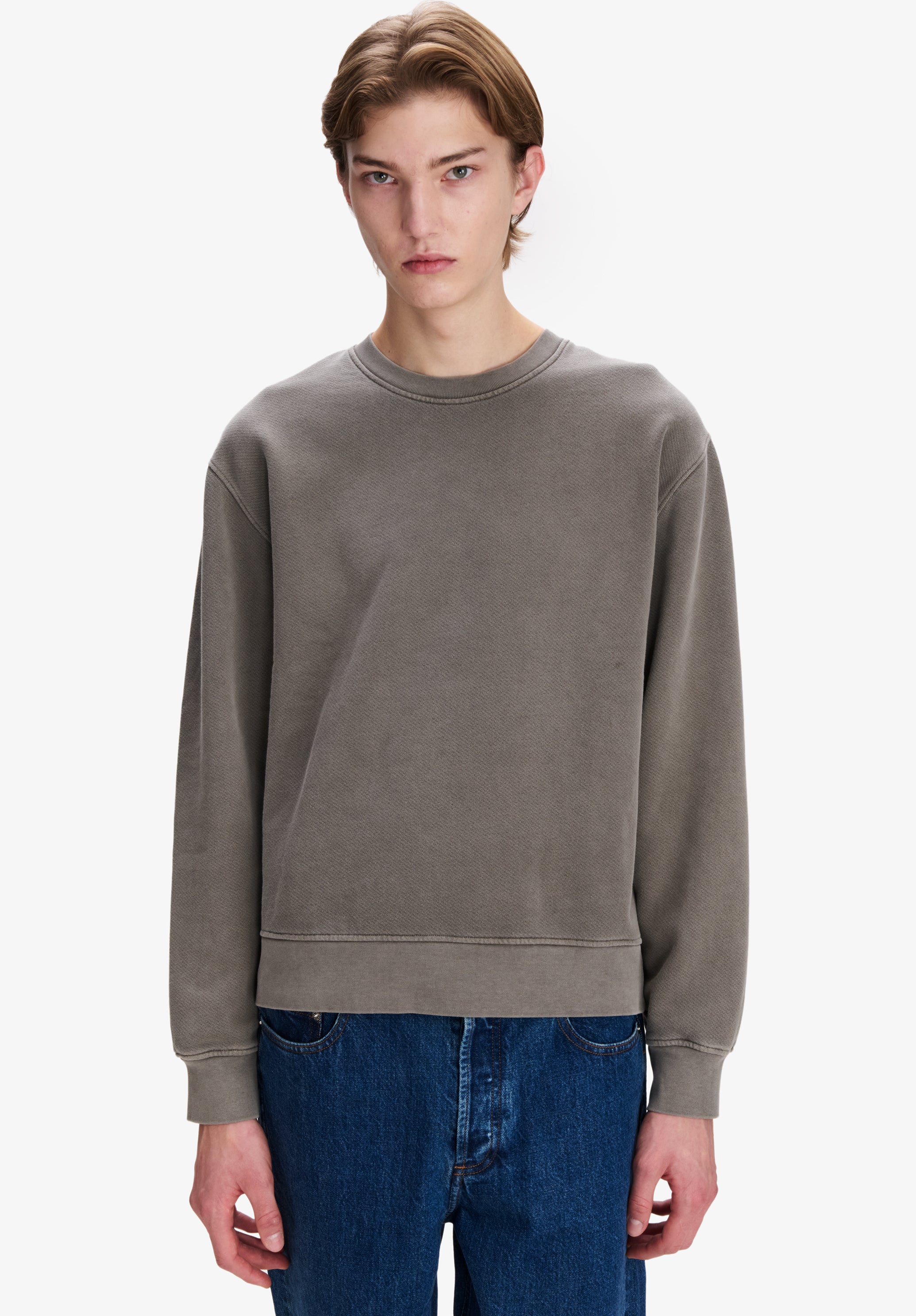 Sweat boxy A.P.C. Automne 28 - Gris tahiti