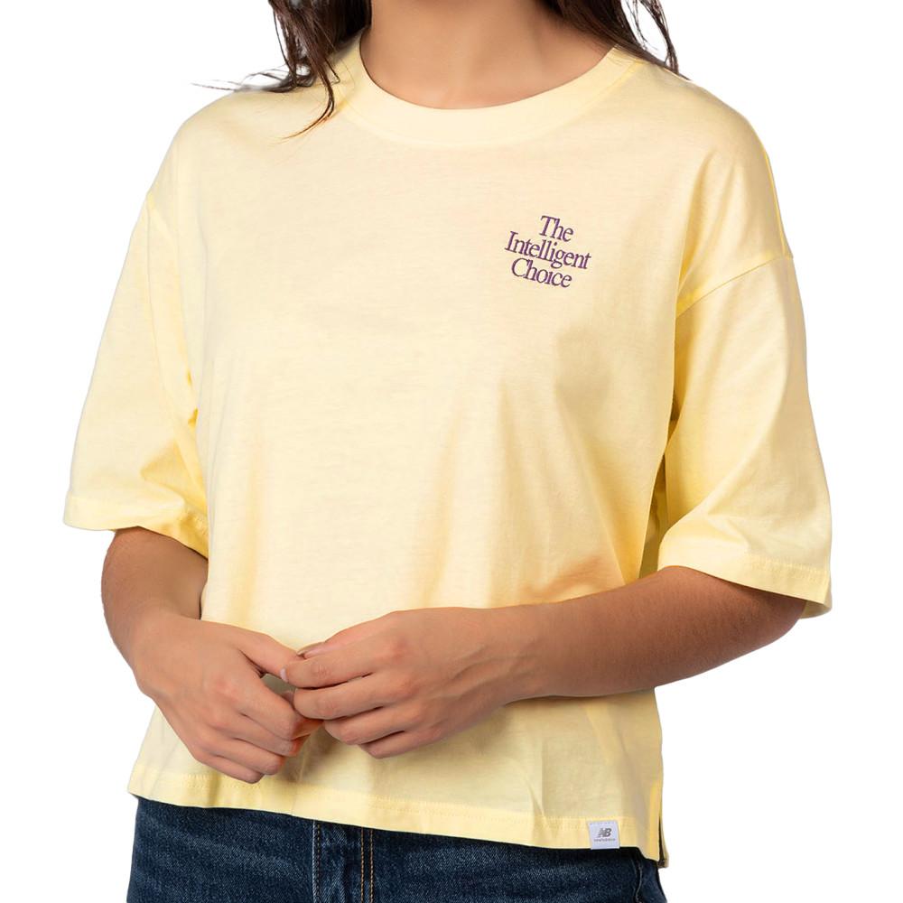 New Balance T-shirt Jaune Femme New Balance Athletics Intelligent