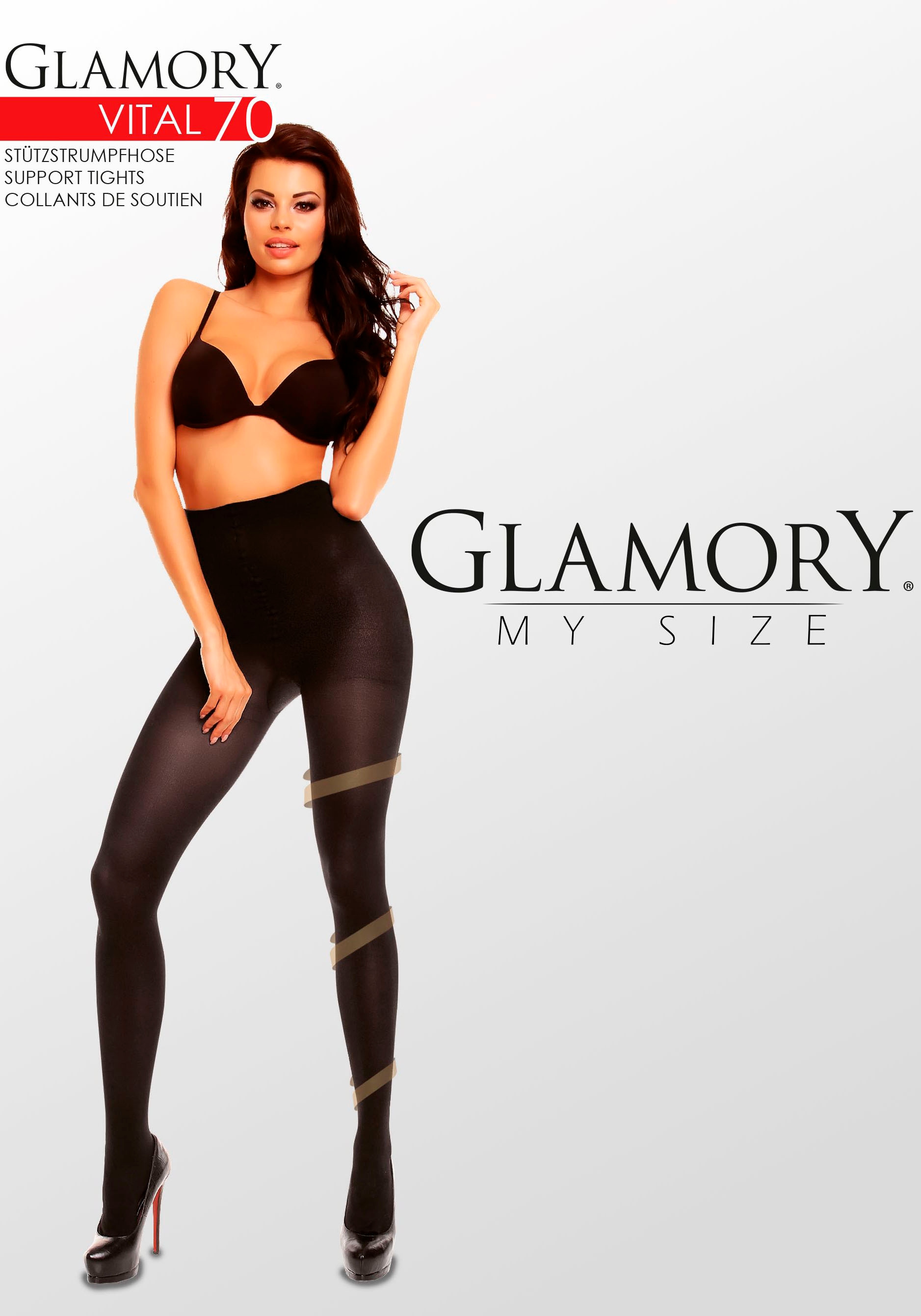 GLAMORY Stützstrumpfhose »Vital« 70 bis Grösse 60/62, Plus Size