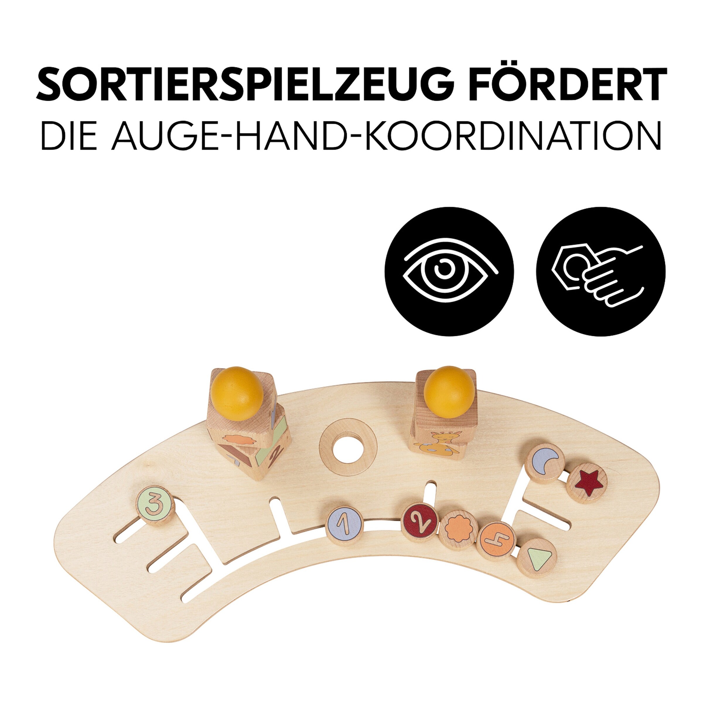 Hauck Spielbrett inkl. Spielaufsatz Sorting Giraffe für Hochstuhl Alpha+ und Beta+