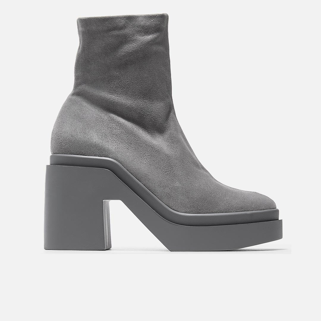 ANKLE BOOTS - NINA ankle boots, suede lambskin grey || OUTLET