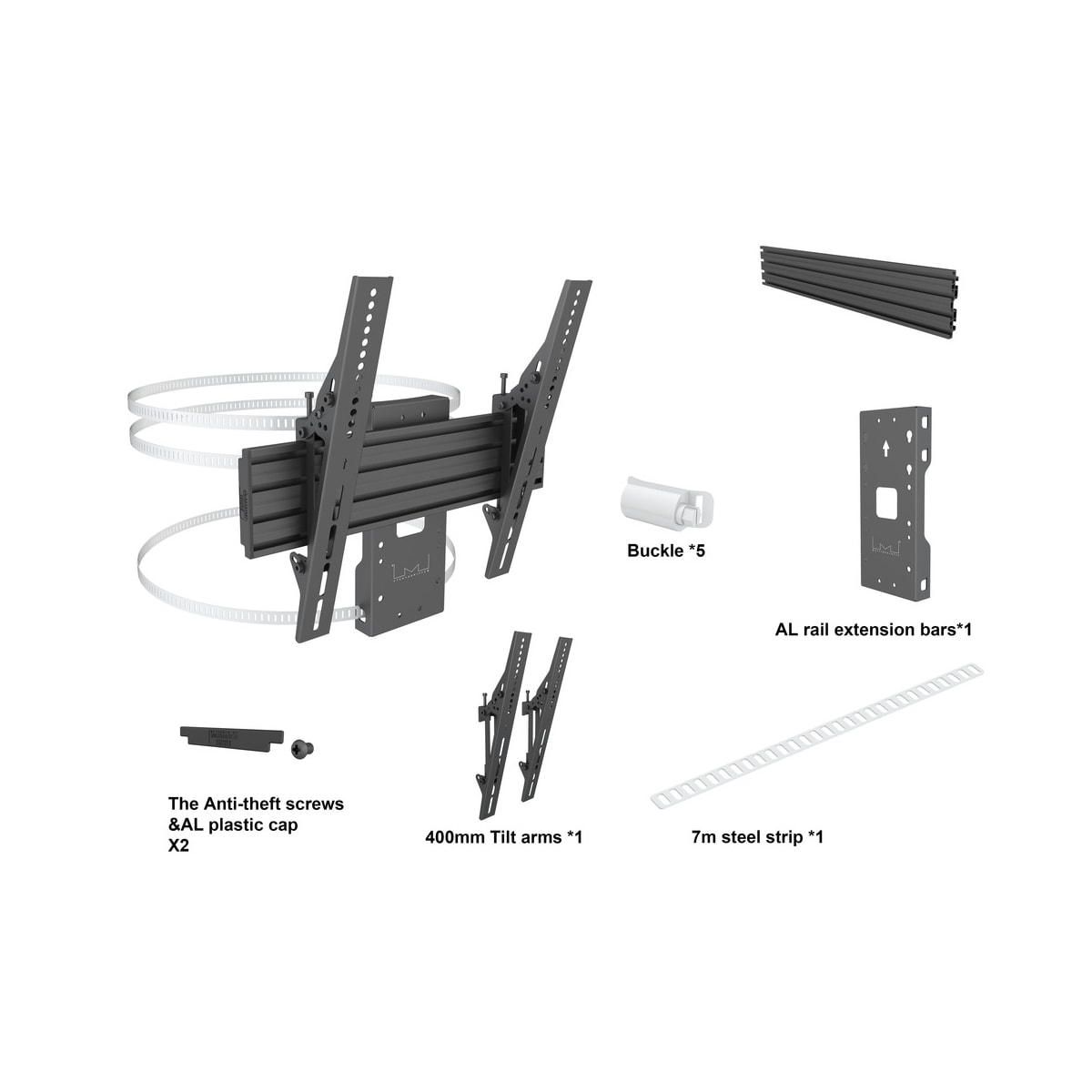 Multibrackets 8458 digitalskiltmontering 165,1 cm (65