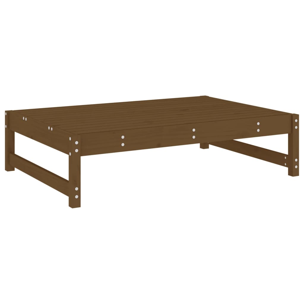 Salon de jardin 4 pcs marron miel bois de pin massif