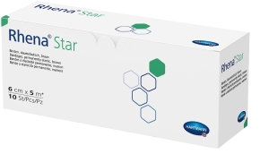 Rhena Star Elastische Binde hautfarben 5 m x 6 cm, 10 Stück