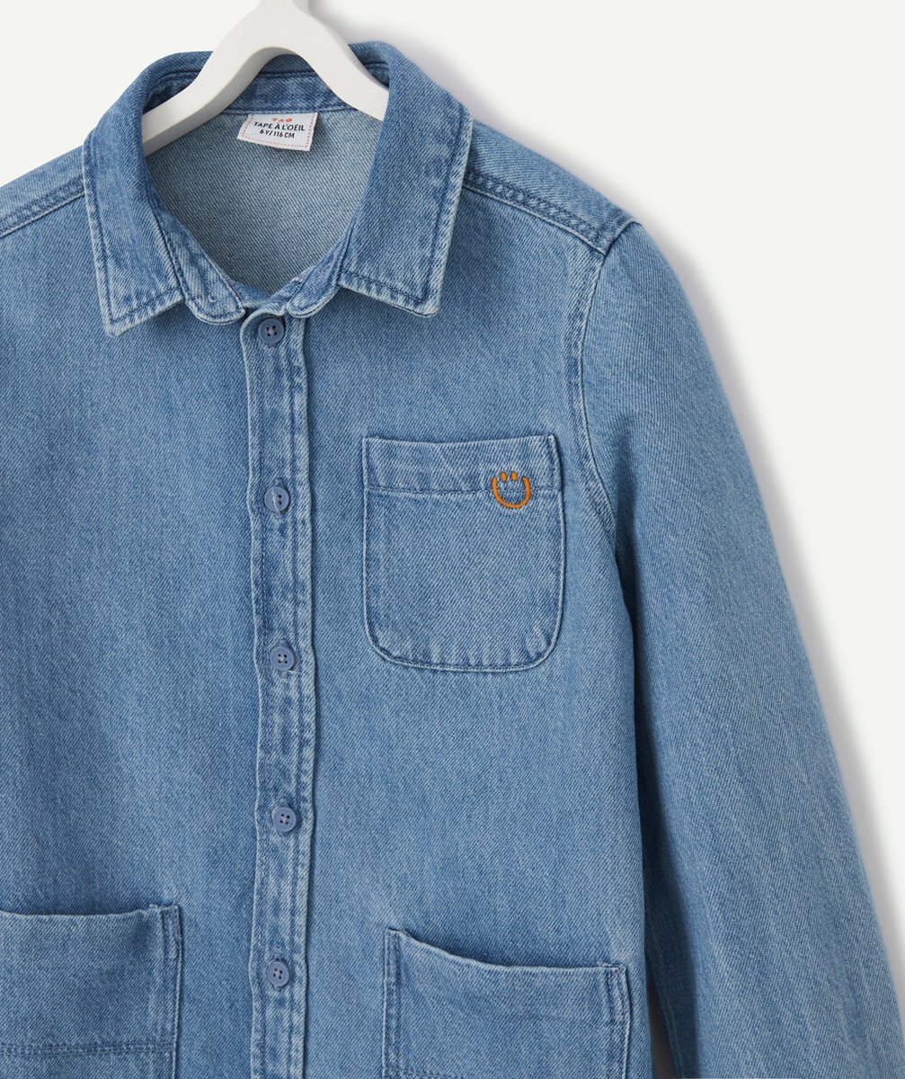 CHEMISE EN JEAN ET EN COTON AVEC POCHES LESS WATER GARÇON
