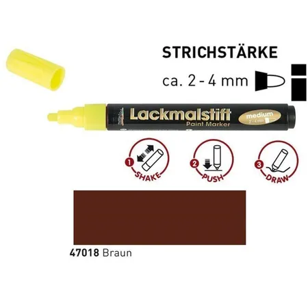 KREUL Lackmalstift medium Braun 2-4 mm