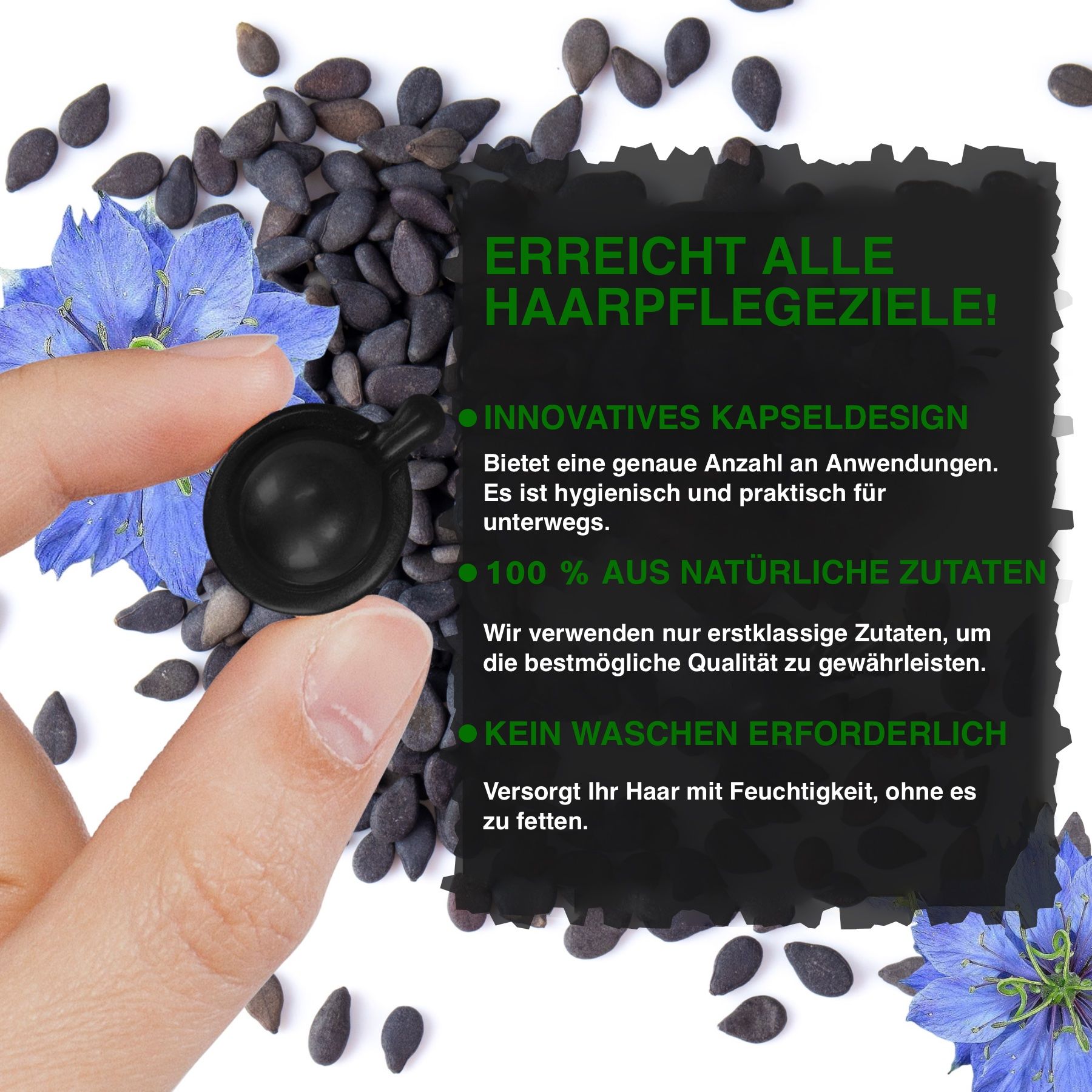 Aliver Haaröl Schwarzkümmelöl für Haarwachstum in Kapseln