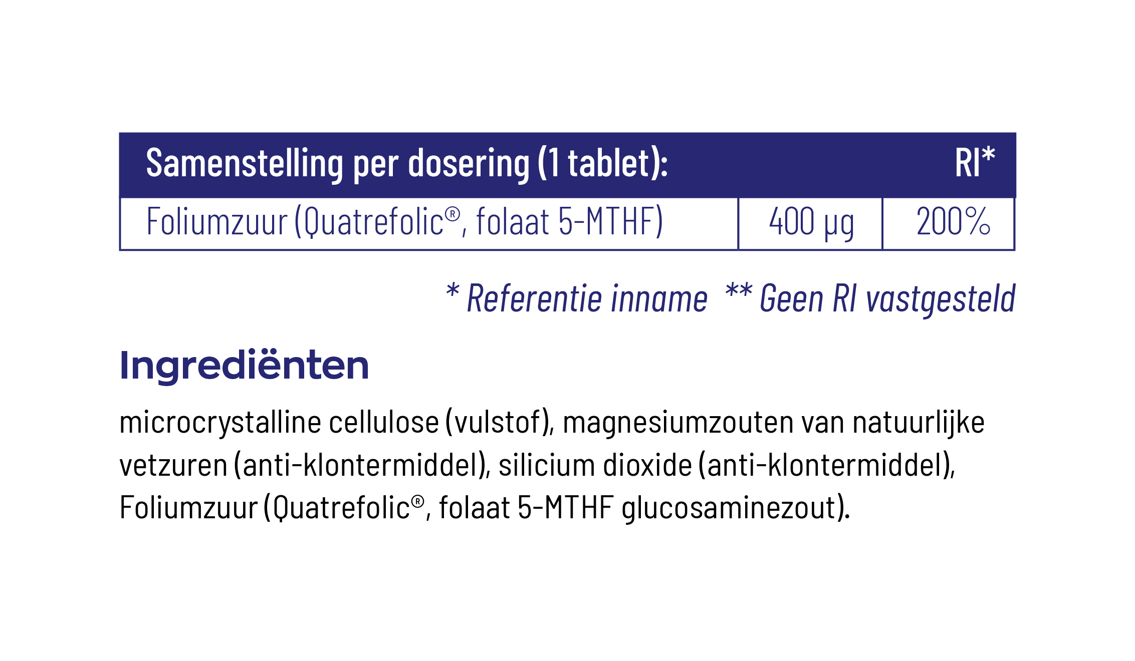 Actief Foliumzuur 400 mcg