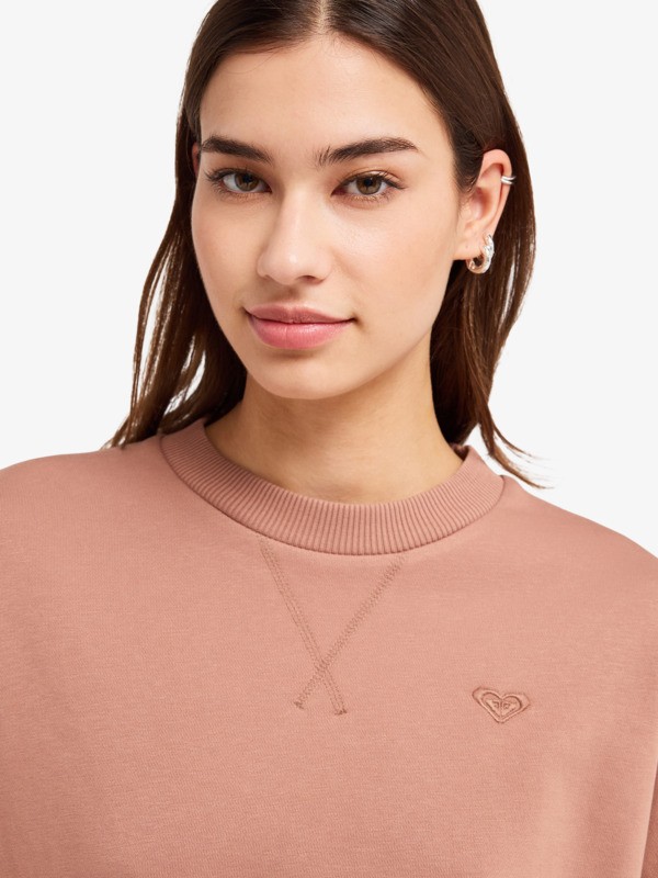Flower Song Sweat oversize Marron Femme