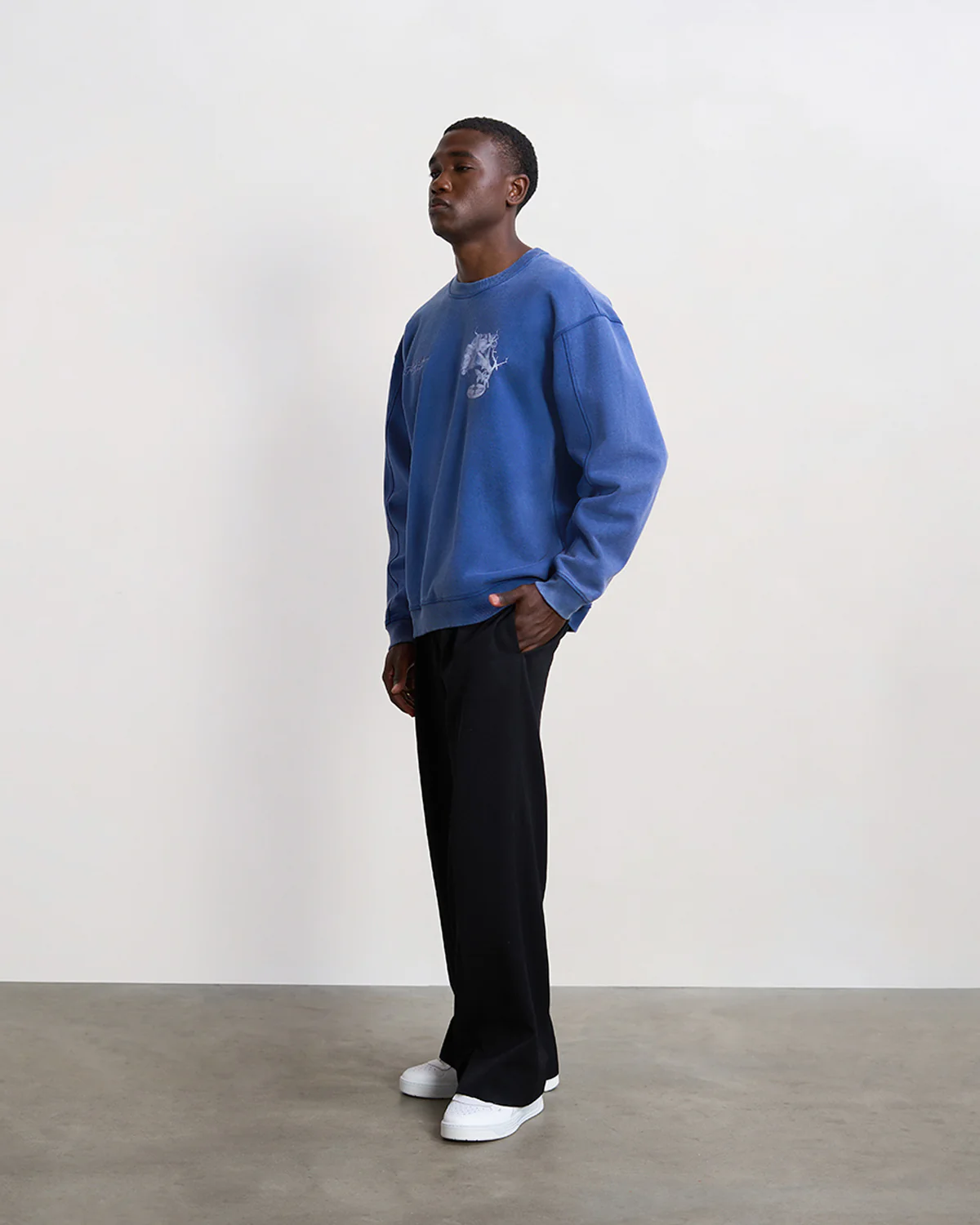 Sweatshirt Gramophone Vintage Blue