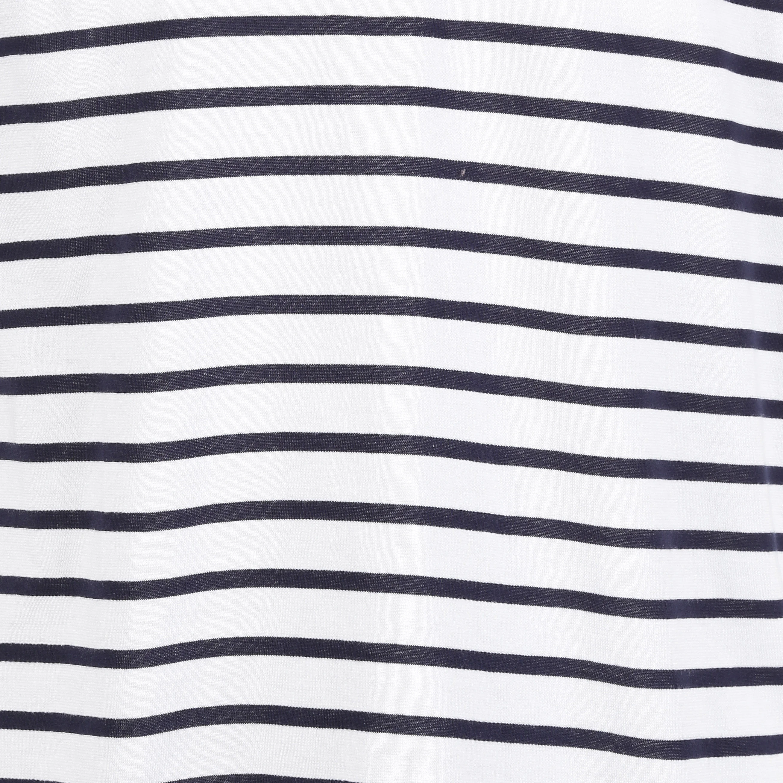 Marinière col rond slim-fit en jersey de coton light | Blanc