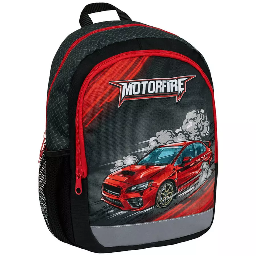 Belmil Kindergartenrucksack Kiddy Plus Kindergartenrucksack für 3-6 Jährige Kinder mit Brustgurt Motorfire