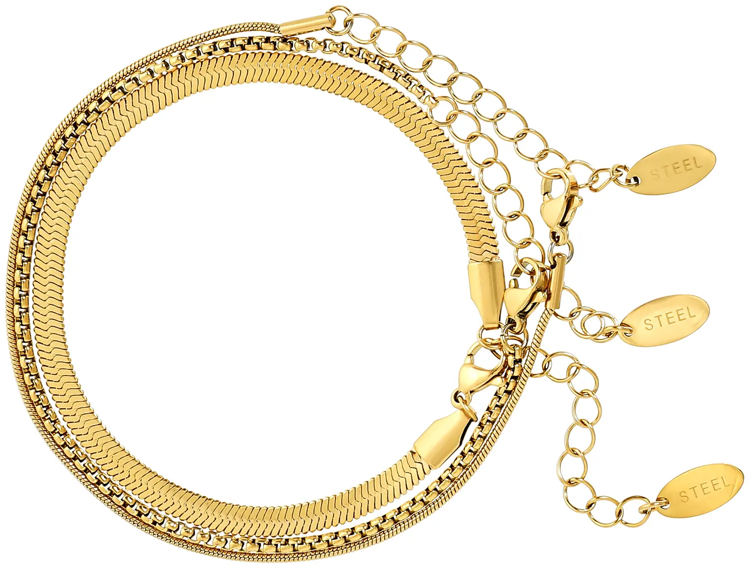 Armband-Set - Basic Steel