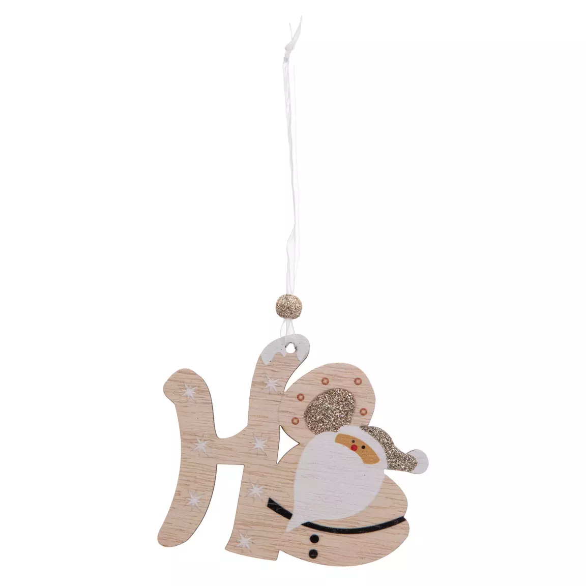 Lot de 4 flocons de Noël à suspendre (H10 cm) Natural Blanc