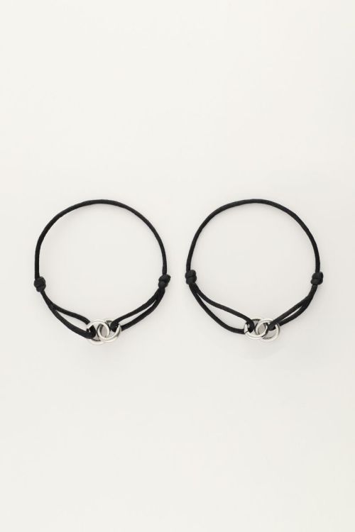 Zwarte forever connected armband