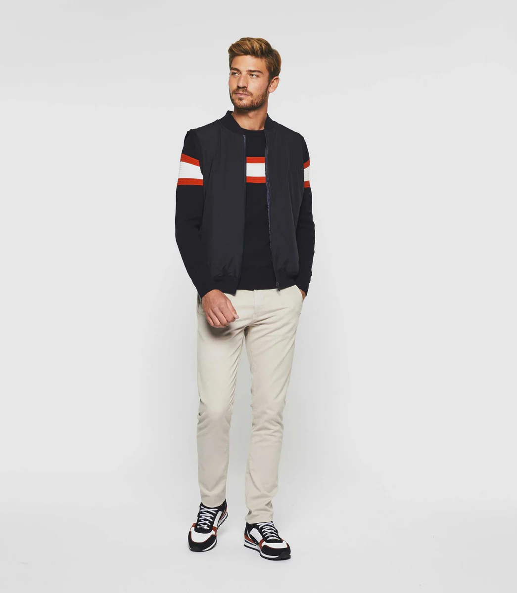 Veste zippée sans manches marine 
